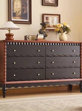 实木斗柜古风客厅中用收纳子物柜五七置储家物法41550式复古床柜