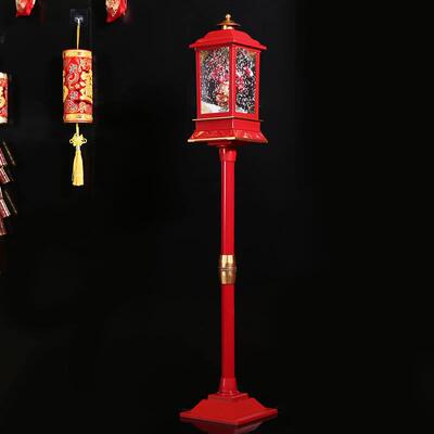 款春店节过年喜VDR庆装饰品新街年飘雪路灯小灯商场酒超市室内新