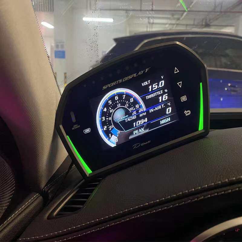SDAO汽车改装DEFI多功能obd液晶仪表转速涡轮水温油温油压速度表