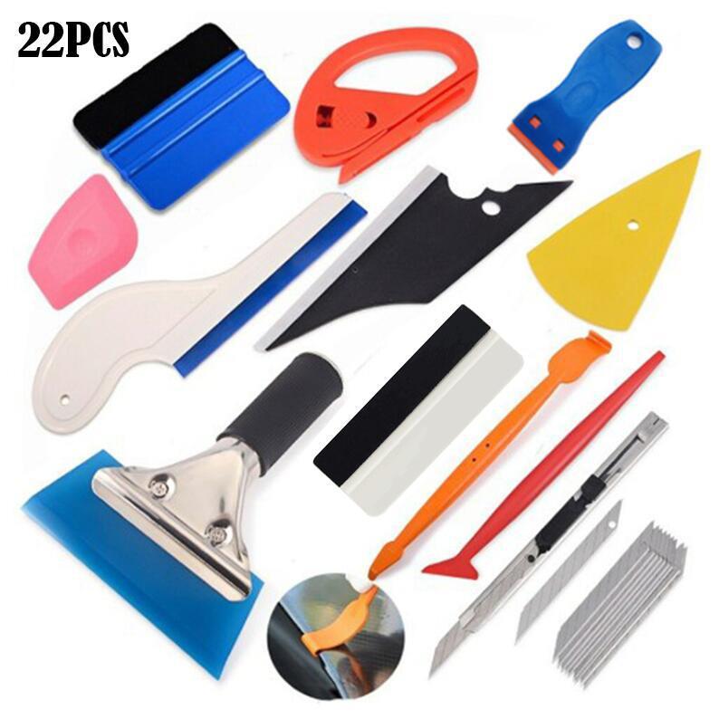 厂家直销22件套汽车贴膜工具套装贴车窗太阳膜专用工具牛筋硬刮板