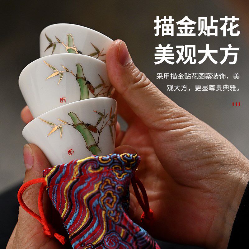 玻璃旅行茶具便携式龙杯快客杯个人随身包户外功夫茶杯泡茶壶套装