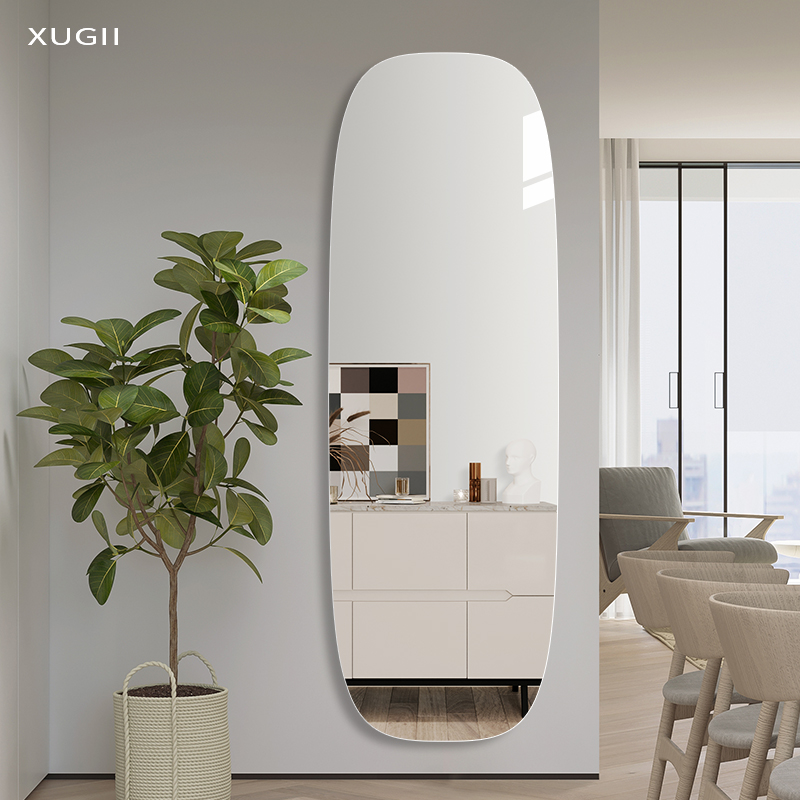 无框异形穿衣镜壁挂式家用贴墙防爆全身镜子粘贴免打孔卧室试衣镜