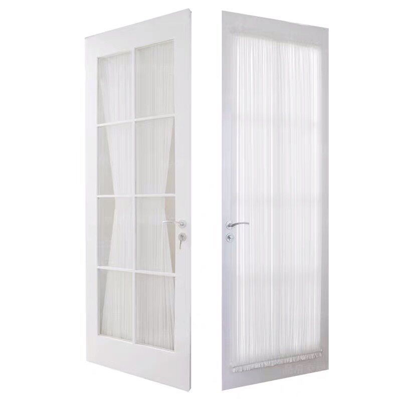 魔术贴玻璃门隔断帘绷窗帘人绷透光打孔不纱硼砂纱纱帘免透百叶帘