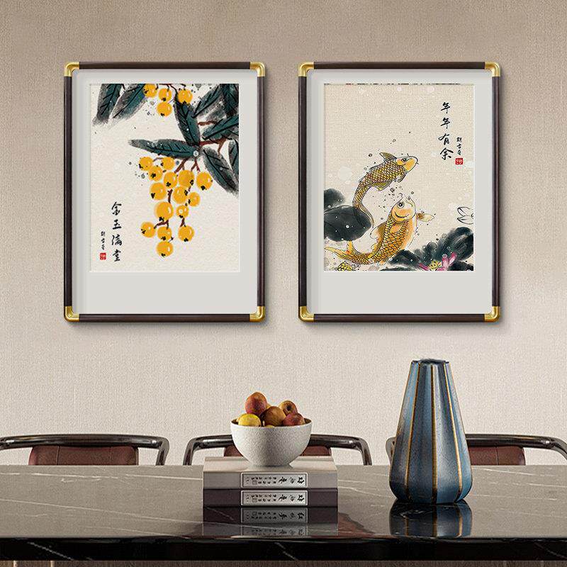 厅中新式挂餐厅饭厅墙面装饰画画餐馆厨房餐桌客LM90551背景墙水