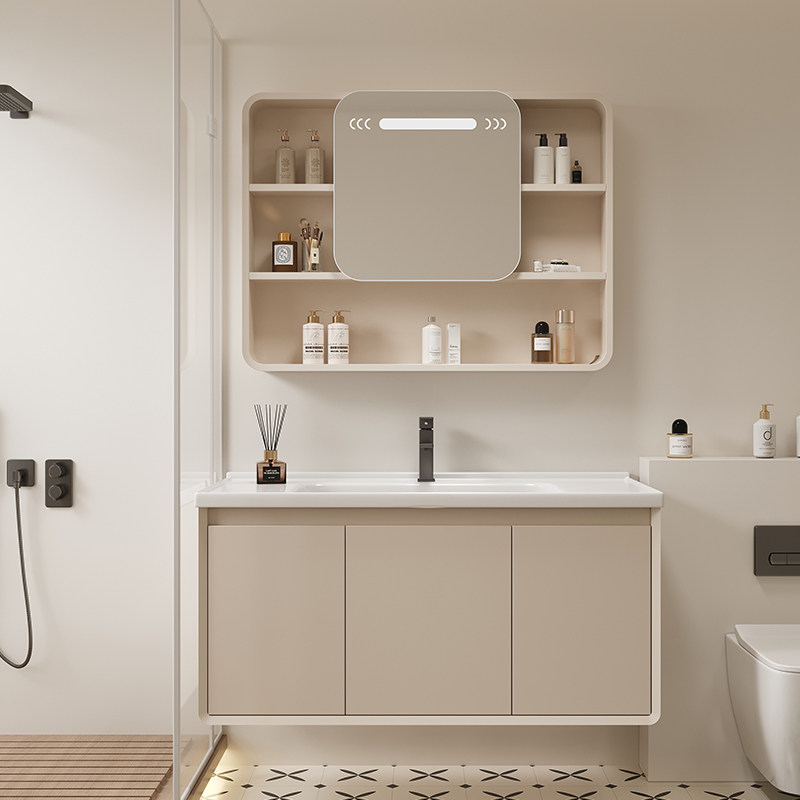 新款加厚蜂窝铝浴室柜卫生间洗脸盆洗手盆组合台陶瓷柜洗漱一体盆