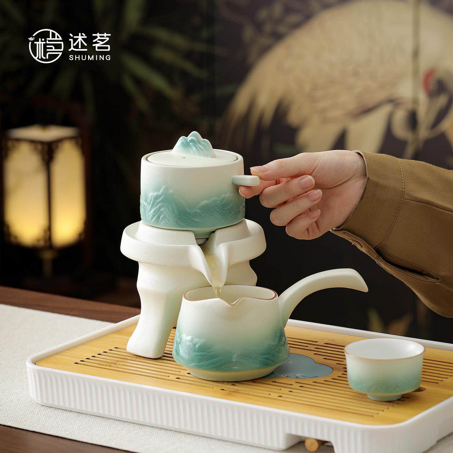 自动茶具套装家用茶具泡专用懒茶人泡茶神茶陶瓷92325功器夫具茶