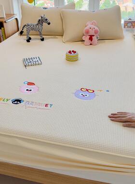 2025新夹棉笠床单件款宿床舍全包床垫套保护罩四季通床用防IZX滑