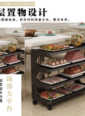 家用置物功多能神器架厨房A5121备菜多层锅小推车落地收纳整火理