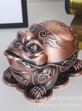 誉古中式烟灰缸创复意潮流家用客厅防飞灰双K带盖办公84557司家居