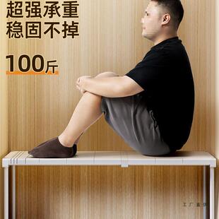 衣隔板柜子740行李整理置物架分层架子收纳神柜器柜衣橱物分隔板