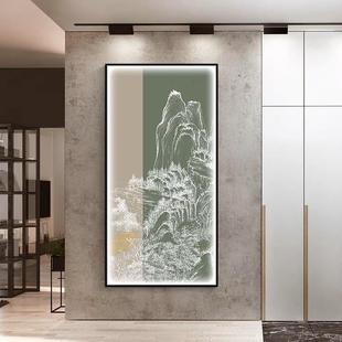 重画阙飞宫中式玄TRR关轻奢装饰画中竖款走廊过道挂画国风新建筑