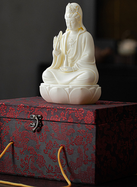 久造德化陶瓷杨柳观音佛像工艺品白瓷观世音送礼供奉摆件家用菩萨