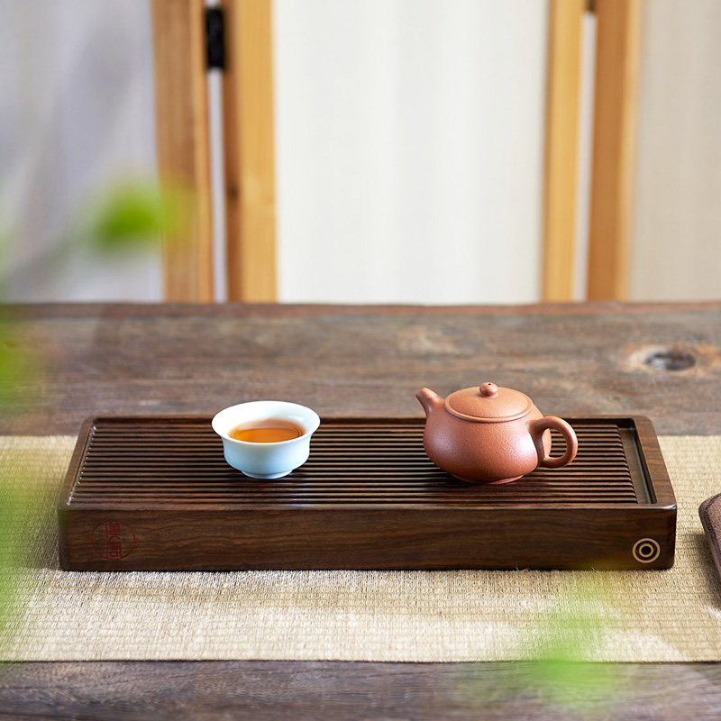 汉唐小茶盘家用2026新款高档整块实木茶台干泡台排水户外旅行茶具