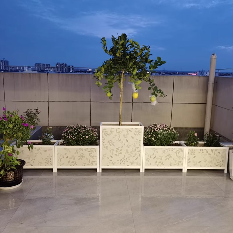 瓷砖花箱铝合金隔断花墙框架种植箱配件花盆特大号阳台专用种植箱