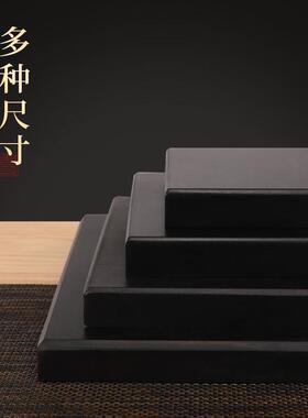 方形底座黑色正方长方台花瓶工艺品盆栽托盘台工艺品底座底托摆件