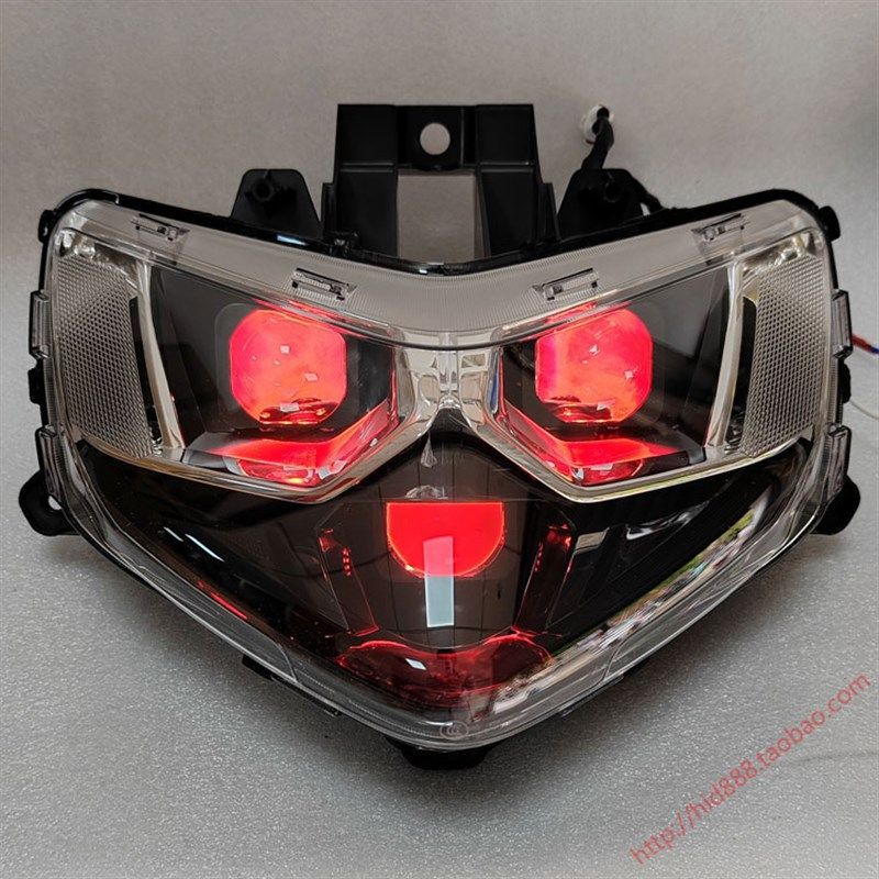 适用新款赛鹰125前照灯JYM125T-2C前大灯总成改装激光LED双光透镜,摩托车/装备/配件,摩托车车灯,淘宝优惠券,粉丝福利购,淘宝优惠卷
