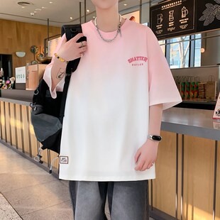 青少年短袖t恤男2025新款潮流纯棉半袖男生初中生男装高中生上衣T