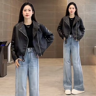 2025新款设计感小皮衣夹克短外套女春装小个子时尚显高洋气机车服