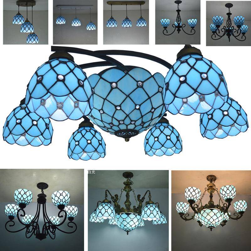 蒂凡尼吊灯波西米亚珠子地中海灯饰客厅卧室大堂别墅头灯