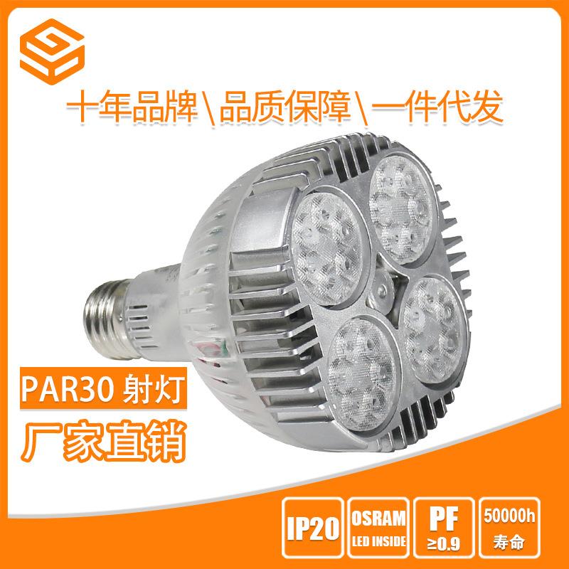 超市服装店PAR30射灯LED轨道灯E27螺口帕泡灯照明光源调光超亮
