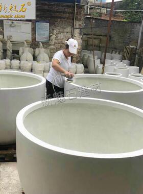 GRC艺术花坛 特大号高强水泥装饰花钵 建筑景观设计市政户外花盆