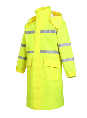 反光雨衣荧光黄新式交通男士雨衣长款服装装防水反光雨衣可印字