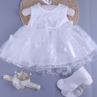 新生儿衣服纯棉婴儿裙子0-1岁夏季女宝宝背心连衣裙满月百天公主