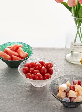 ROUPA罗派彩色水晶玻璃碗冰激淋碗沙拉碗甜品碗甜点碗绿色灰色碗