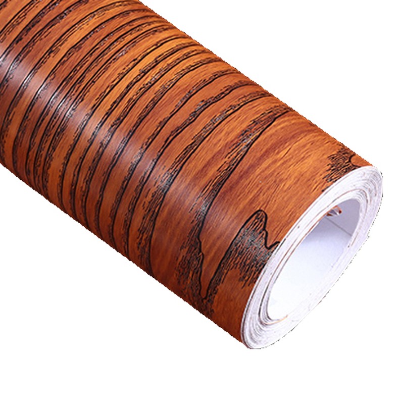 加厚浮雕红檀木纹贴纸电视背景墙衣柜柜子门框贴家具翻新贴纸防水