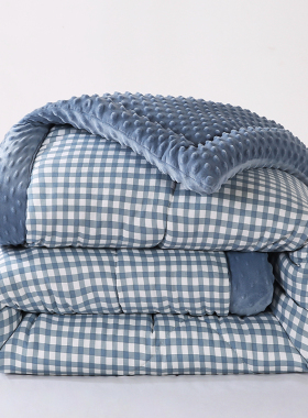 A水洗棉B版豆豆绒被芯秋冬加厚保暖豆豆被1.5m2.0m单人双人被褥子