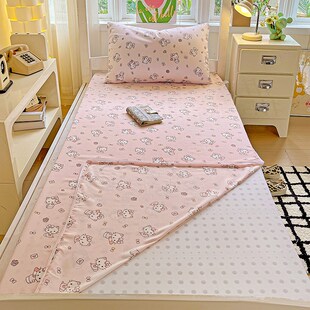 卡通A类学生宿舍床垫套拉炼款保护套罩全包床笠90x190cm褥子套