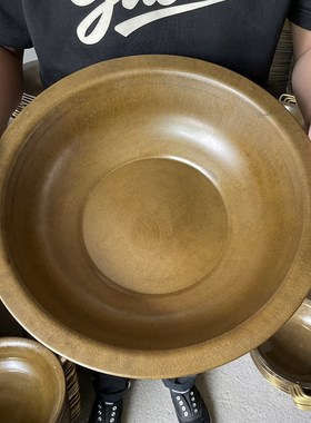 大号黄铜纯手工加厚铜盆火锅盆水盆洗脸盆火盆家用盆
