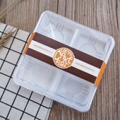 包邮 月饼盒子雪媚娘青团盒西点吸塑盒4粒四格包装 盒蛋黄酥盒