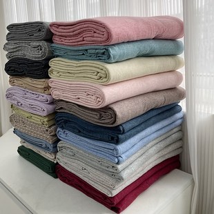 色织A类裸睡全棉天竺棉床单单件 纯棉亲肤针织棉双人1.8m床笠被单