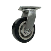 6寸重型聚氨酯轮PU耐磨轮4寸5寸手推车轮平板车轮8寸工业脚轮轱辘