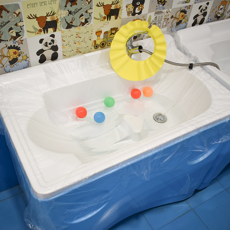 130*16浴缸0母婴店宝宝洗澡膜一次性浴膜婴儿塑料盆隔离膜浴缸膜
