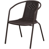 户外庭院露天室外花园桌椅带伞阳台家用休闲塑料仿藤小椅子三件套