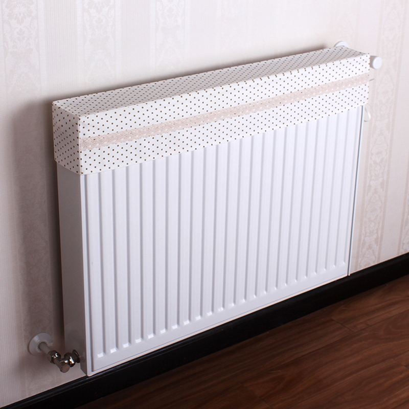 暖气片罩白色波点取暖器罩子暖气罩防尘罩防熏黑罩老式暖气套定制