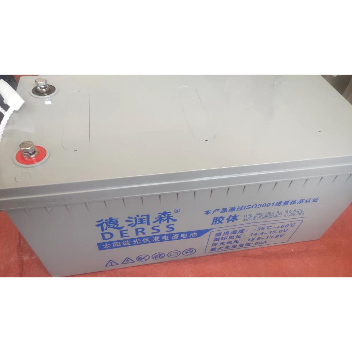 德润森蓄电池6FM-250 12V250AH太阳能光伏发电胶体蓄电池