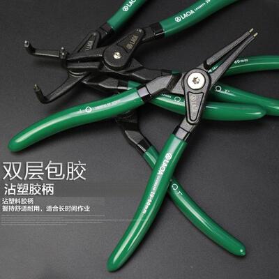 卡多功能簧钳直轴用卡外FWK簧钳挡圈英钳弹簧钳5寸LA11205