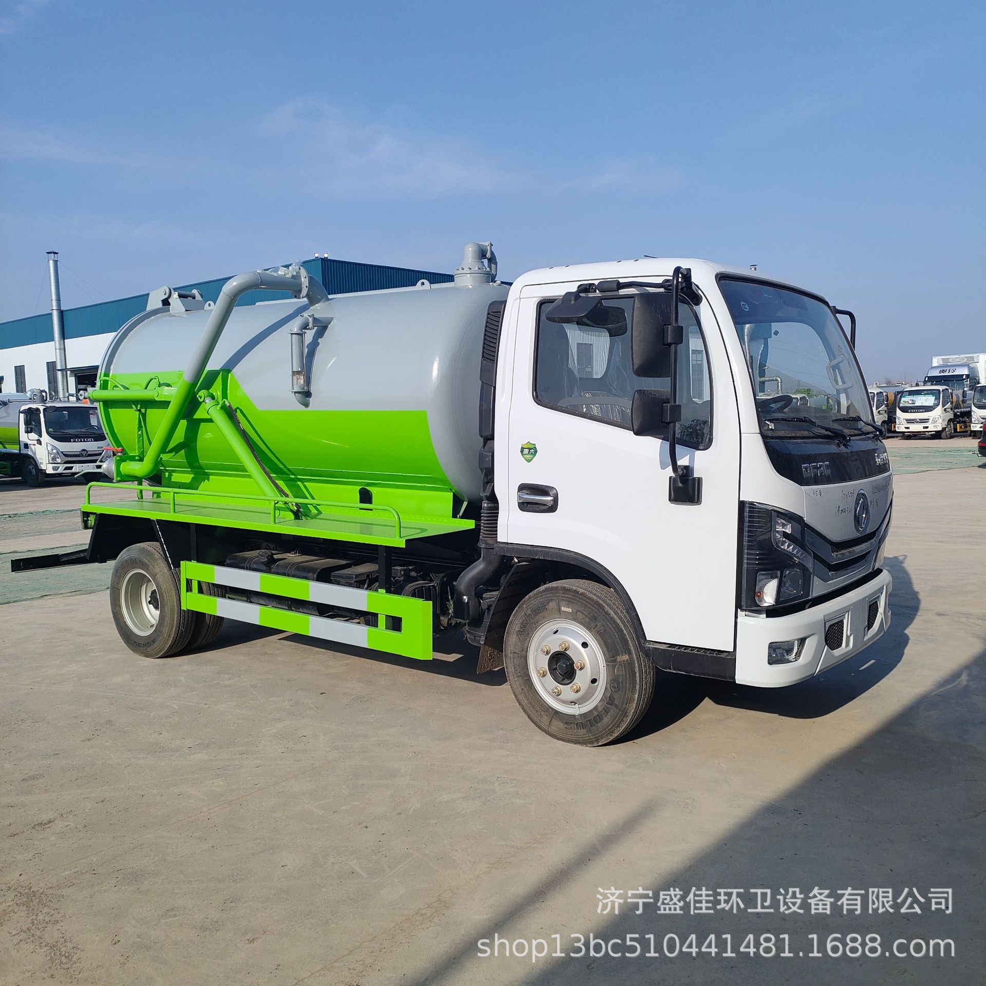 东风多利卡5立方蓝牌吸污车养殖场下水道粪水抽污车 多功能吸污车