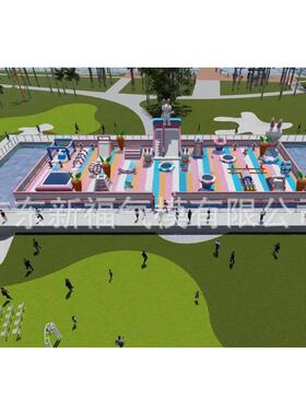 充气城水上型大充气城堡乐园堡蹦蹦游床亲子水上乐园娱BVH乐玩具