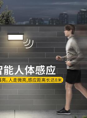 ?太阳能充电户免外灯免接线室外IOA防水灯墙壁灯新款感应壁打孔庭