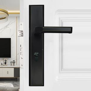 新中式门锁新款双用UFX开子母门锁具家卧室间房木门锁轻实奢黑古