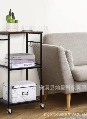 3木质多储物车功能网格架滚轮车决房客厅洗衣房层IEP储物解置物架