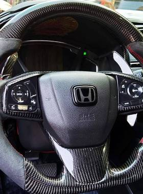 黑色车标装域阁冠道crv皓思影x飞改度方向盘装JKU饰雅贴盖