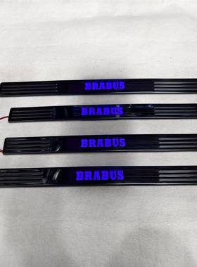 08-13款奔S级W221系驰改装LED迎宾踏板带灯门槛条AMG迈巴博斯巴赫