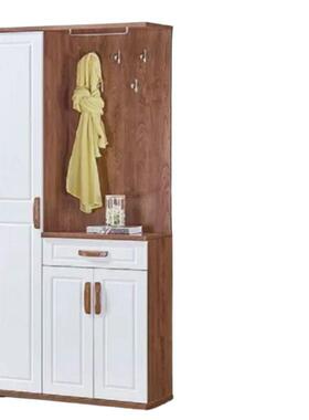 现代物简约玄关柜衣帽柜客厅储柜带抽带衣架带镜门厅VGK屉柜子组