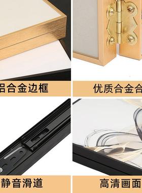 AL101055oxs一家三口表电网箱遮装饰画带时钟钟表挂画遮挡开强弱