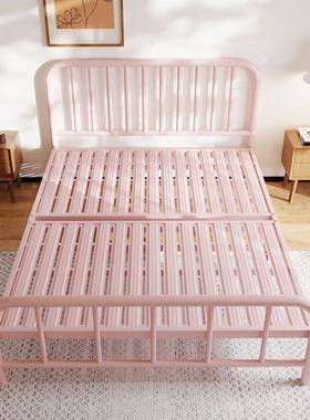 欧屋式APQ铁艺床双人床加厚加固现代约单人5床1.米出简租宿舍铁架